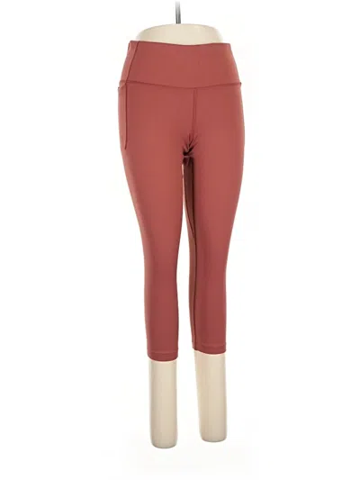 Pre-owned Under Armour Active Pants In Burgundy