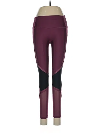 Pre-owned Under Armour Active Pants In Burgundy