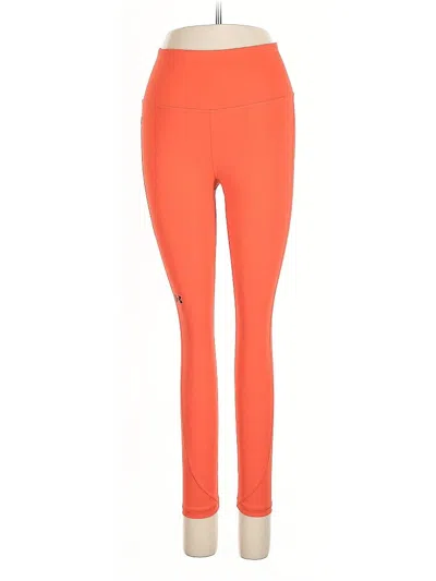 Pre-owned Under Armour Active Pants In Orange