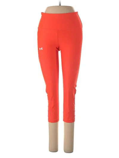 Pre-owned Under Armour Active Pants In Orange