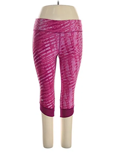 Pre-owned Under Armour Active Pants In Pink