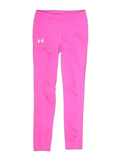 Pre-owned Under Armour Kids' Active Pants In Pink