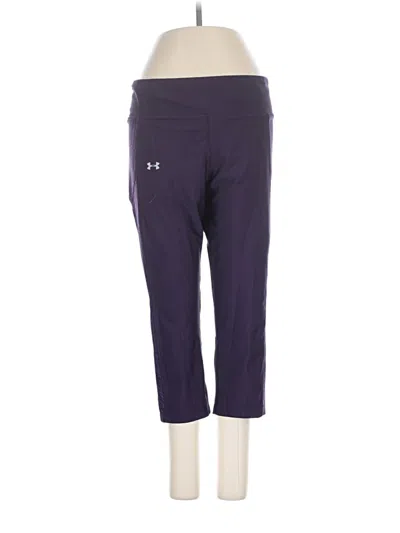 Pre-owned Under Armour Active Pants In Purple