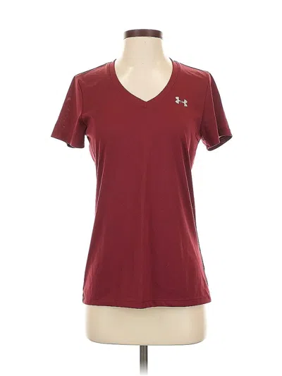 Pre-owned Under Armour Active T-shirt In Burgundy