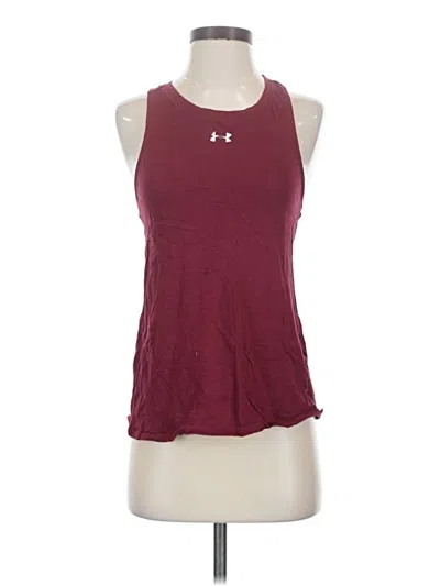 Pre-owned Under Armour Active Tank Top In Burgundy