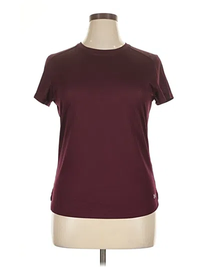 Pre-owned Under Armour Active T-shirt In Burgundy
