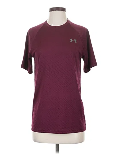Pre-owned Under Armour Active T-shirt In Burgundy