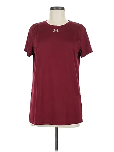 Pre-owned Under Armour Active T-shirt In Burgundy
