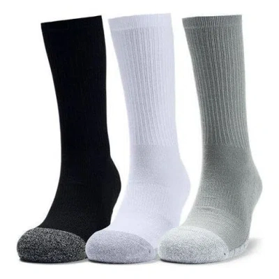 Under Armour Adult Heatgear Crew Socks 3-pack 'black White Grey'