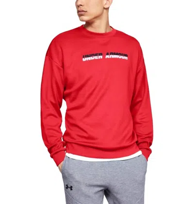 Under Armour Always On Double Knit Crew Sweatshirt In Red