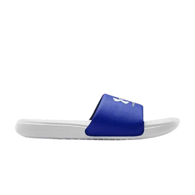 Pre-owned Under Armour Ansa Fixed Slide 'halo Grey Blue' In White