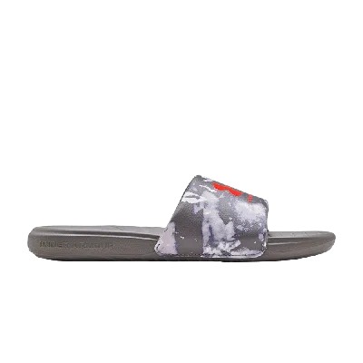 Pre-owned Under Armour Ansa Graphic Slide 'concrete White' In Grey