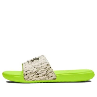 Under Armour Ansa Graphic Slide 'lime Surge Tiger Camo' In Multi