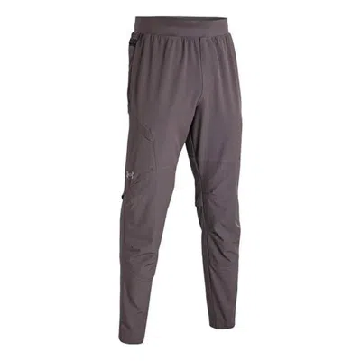 Under Armour Anywhere Adaptable Pants 'ash Taupe' In Burgundy