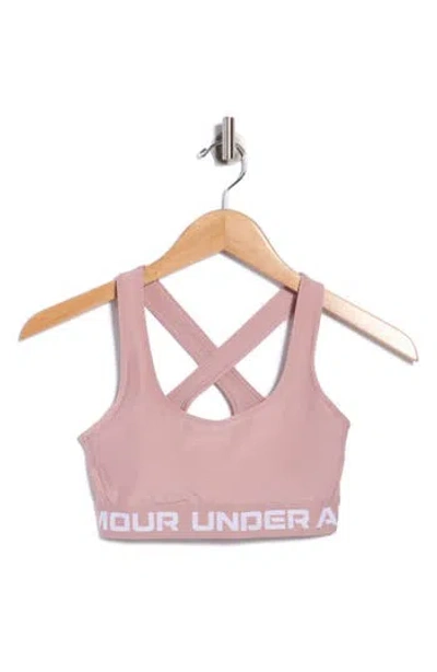 Under Armour Armour Crossback Medium Impact Sports Bra In Pink