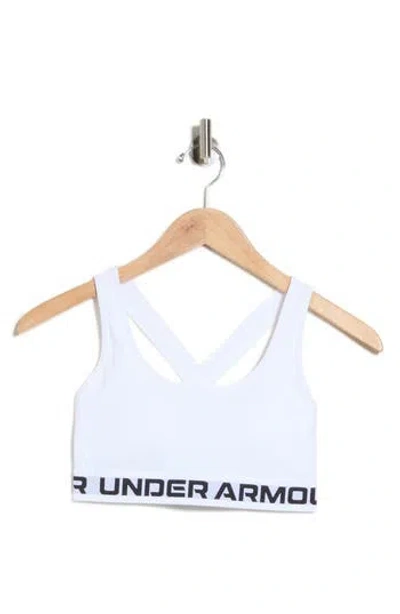 Under Armour Armour Crossback Medium Impact Sports Bra In White