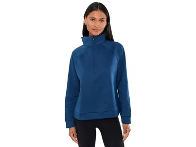 Under Armour Armour Fleece 1/2 Zip Women's Sweatshirt Blackout Navy/blackout Navy: Xl (us 16), Polyester In Blue