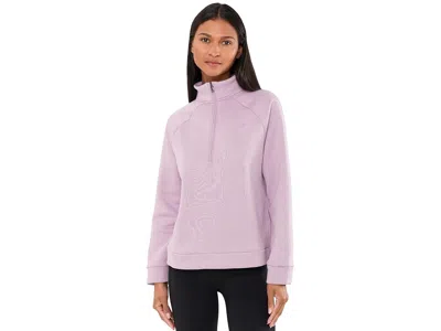 Under Armour Armour Fleece 1/2 Zip Women's Sweatshirt Mauve Pink/mauve Pink: Md (us 8-10), Polyester In Purple