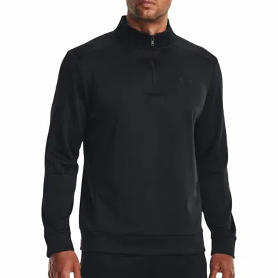 Under Armour Armour Fleece Quarter Zip Pullover Sweater In Blue In Black