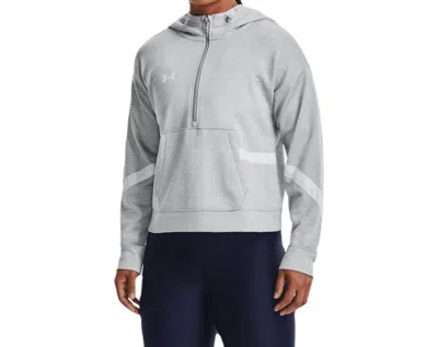 Under Armour Armour Fleece Storm Hoodie In Mod Gray/white In Multi