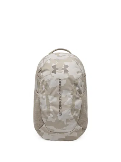 Under Armour Armour Hustle 6.0 Camouflage Logo Backpack In Neutral
