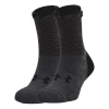 Under Armour Armourdry Run Crew Socks 'black Jet Grey' In Gray