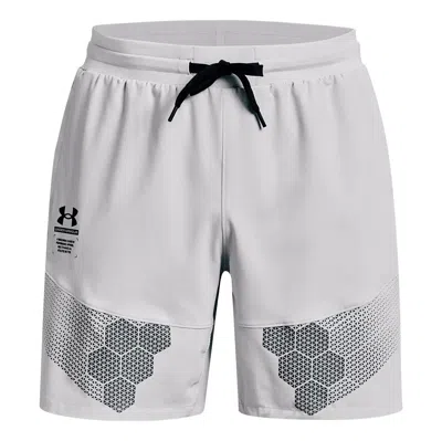 Under Armour Armourprint Woven Shorts 'white Grey' In Gray