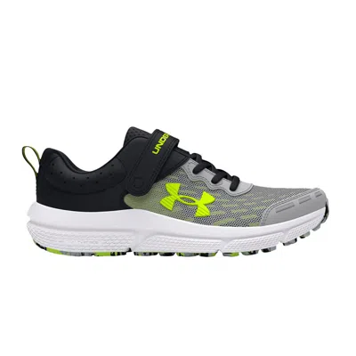 Pre-owned Under Armour Assert 10 Ac Ps 'mod Grey High Vis Yellow' | Kid's Size 11 In Gray