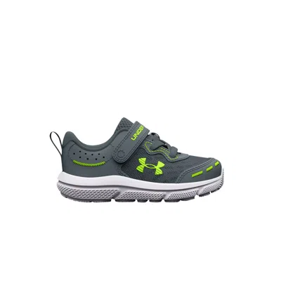 Pre-owned Under Armour Assert 10 Ac Td 'gravel Lime Surge' | Grey | Infant Size 5