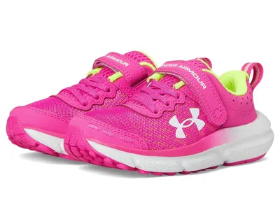 Under Armour Assert 10 Alternate Closure (little Kid) Boy's Shoes Rebel Pink/high Vis Yellow/white : 3 Little Kid In Multi