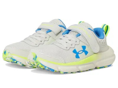 Under Armour Assert 10 Alternate Closure (little Kid) Boy's Shoes Summit White/high Vis Yellow/blue Atlantis : 10