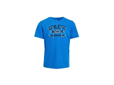 Under Armour Athletic Department Short Sleeve (little Kid) Boy's Workout Blue Atlantis : 4 Little Kid, Cotton/pol