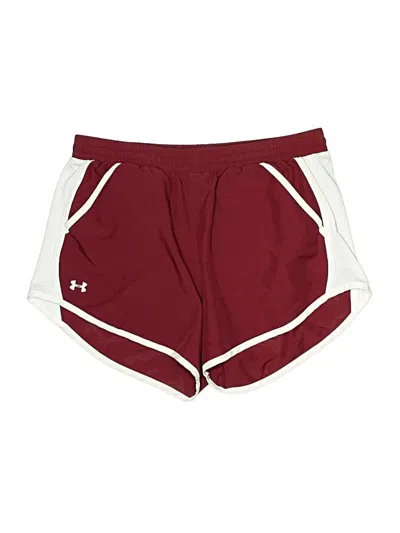 Pre-owned Under Armour Athletic Shorts In Burgundy