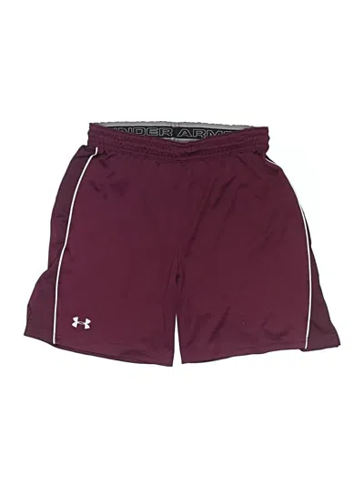 Pre-owned Under Armour Kids' Athletic Shorts In Burgundy