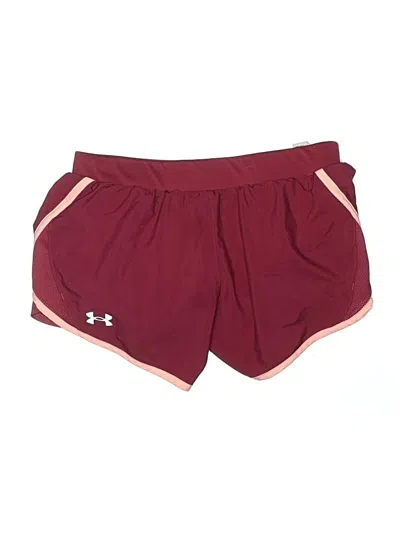 Pre-owned Under Armour Athletic Shorts In Burgundy