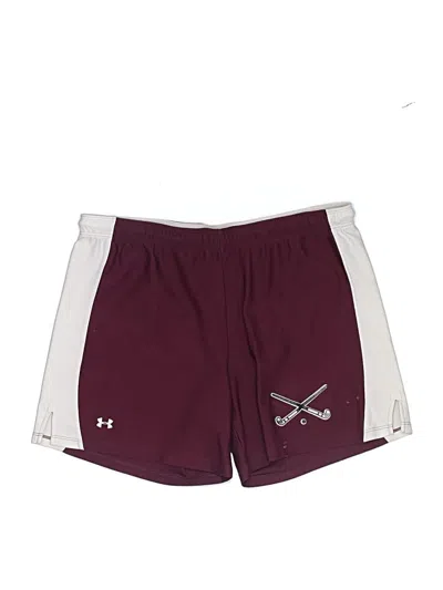 Pre-owned Under Armour Athletic Shorts In Burgundy