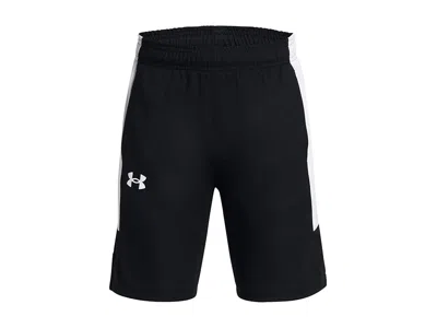Under Armour Baseline Basketball Shorts (big Kids) Boy's Clothing Black/white : Xs (7 Big Kid), Polyester
