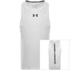 Under Armour Baseline Cotton Vest T Shirt White In Neutral