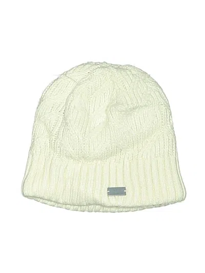 Pre-owned Under Armour Beanie Hat In Ivory