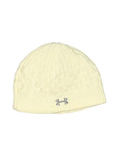Pre-owned Under Armour Beanie Hat In Ivory