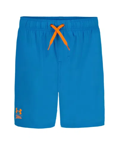 Under Armour Kids' Big Boys 2-in-1 Compression Printed Volley Shorts In Electric Blue