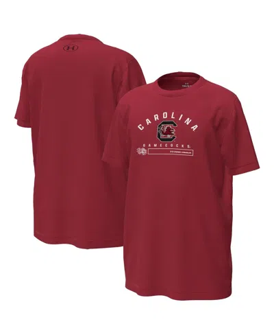 Under Armour Kids' Big Boys And Girls Garnet South Carolina Gamecocks Inline Tech Stretch T-shirt In Burgundy