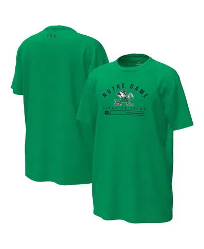 Under Armour Kids' Big Boys And Girls Green Notre Dame Fighting Irish Inline Tech Stretch T-shirt