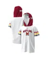 Under Armour Big Boys And Girls White Maryland Terrapins Armourfuse Jersey Raglan Hooded T-shirt In White