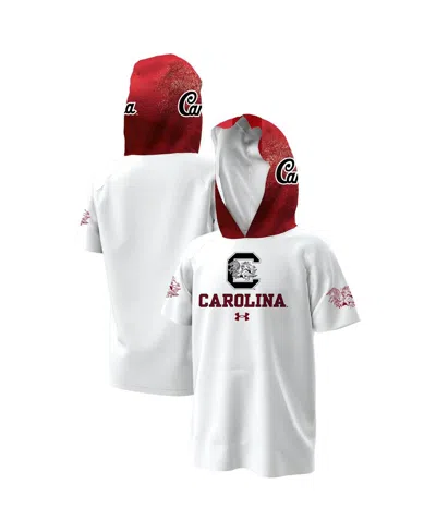 Under Armour Babies' Big Boys And Girls White South Carolina Gamecocks Helmet Hoodie T-shirt