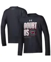 Under Armour Big Boys And Girlsâ Black South Carolina Gamecocks March Madness Unity Long Sleeve T-shirt In Black