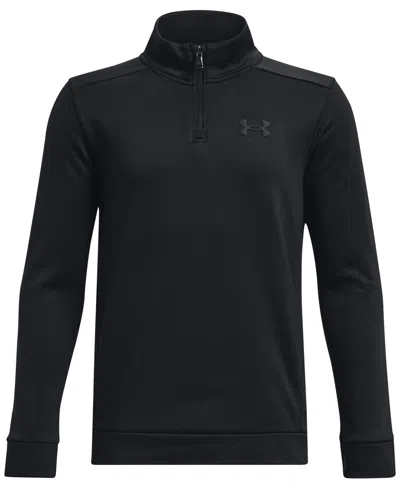 Under Armour Kids' Big Boys Armour Fleece 1/4-zip-up Jacket In Black
