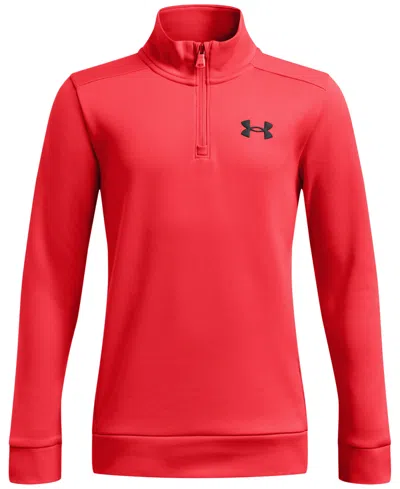 Under Armour Kids' Big Boys Armour Fleece 1/4-zip-up Jacket In Racer