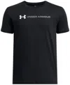 Under Armour Big Boys Logo Wordmark Graphic T-shirt In Black