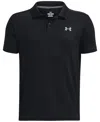Under Armour Boys 6-20 Performance Polo Shirt In Black,mod Gray